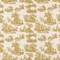 Upholstery Fabric - Gold & Yellow Toile Upholstery Fabric 54 Inches"